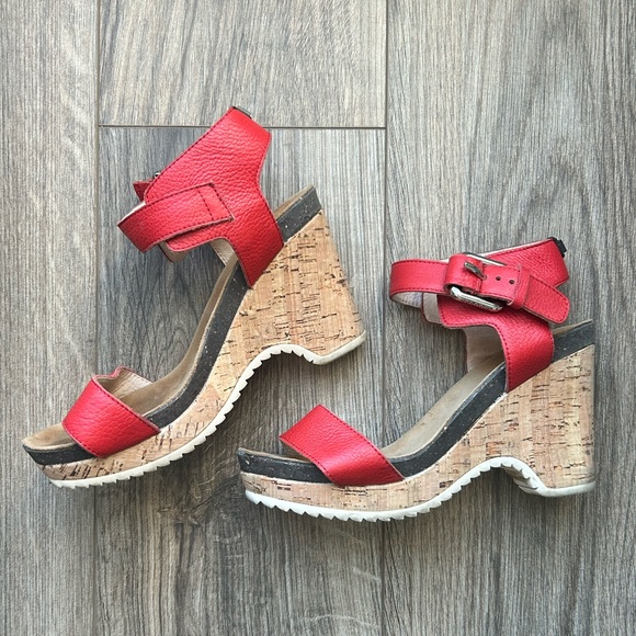 Rudsak Red Cork Heeled Sandals | 37 - Picture 7 of 14
